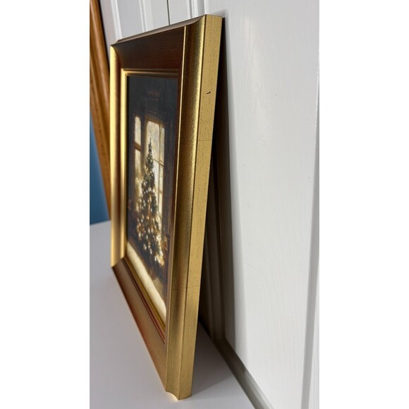 Petal Lane Home Framed Christmas Tree Wall Art Gold Frame Holiday Print - Picture 9 of 11